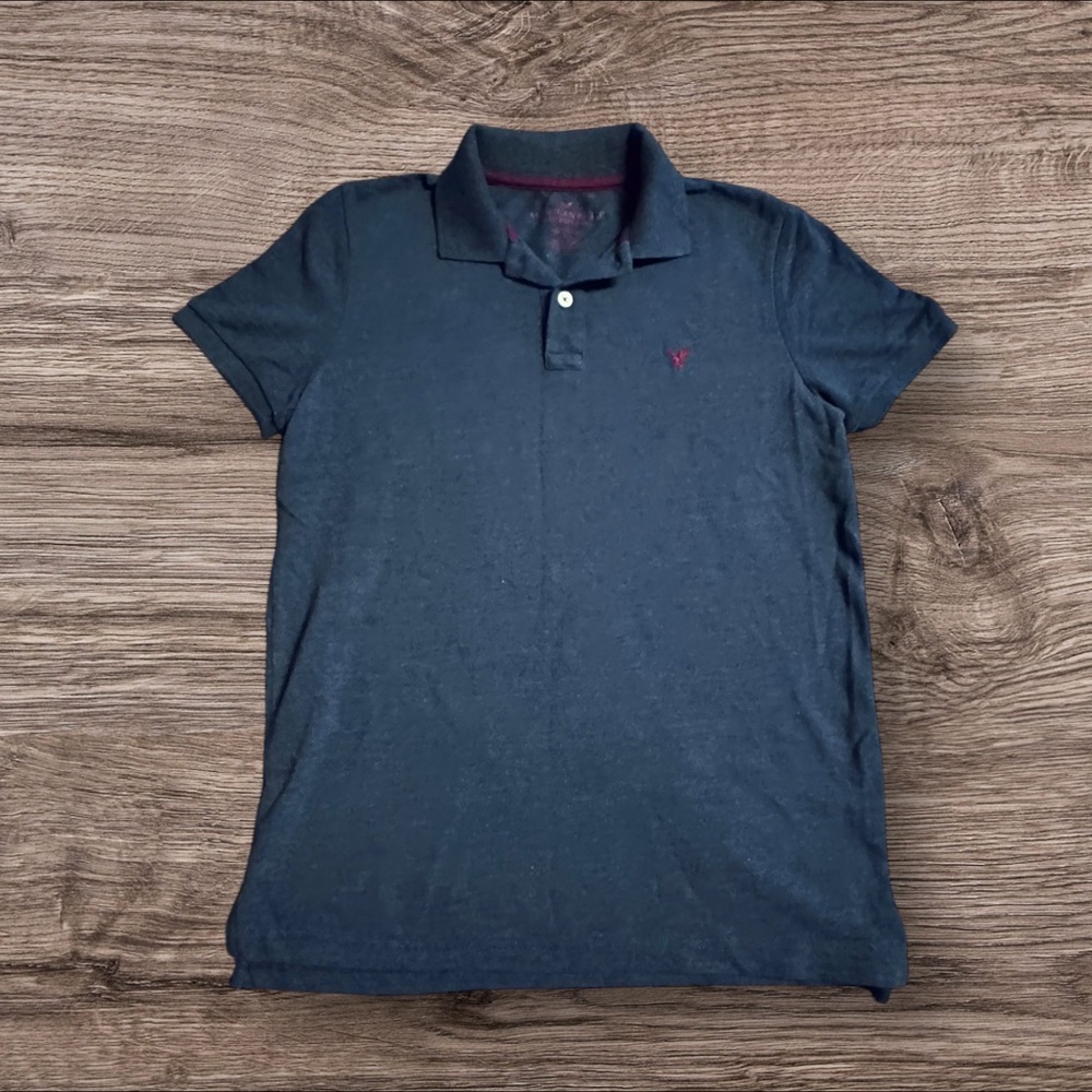 American Eagle Outfitters Navy Polo Shirt‎